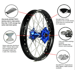 MXCHAMP Dirt Bike Wheels Set for HONDA CRF250R CRF450R CRF450X CRF450L CR125 CR250 CR450 2004-2024