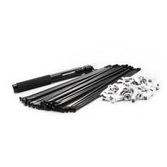 MXCHAMP Black Stainless Steel Dirt Bike Spokes and Colored Nipples with Spoke Wrench Kit for Suzuki RMZ250 RMZ450 RM125 RM250 2008-2024