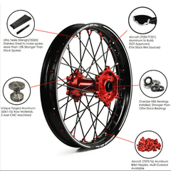 MXCHAMP Dirt Bike Wheels Set for KTM 125SX 250SX 250SXF 350SXF 450SXF 250EXCF 350EXCF 450EXCF 2011-2025